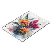 Celosia - Aquarellblumen Notizblock (Linke Seite)