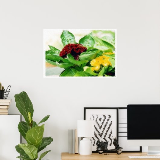 Celosia/Cockscomb Poster (Heimbüro)