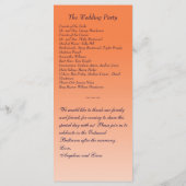 Celosia Orange Twinkle Lights Hochzeitsprogramm Programm (Rückseite)