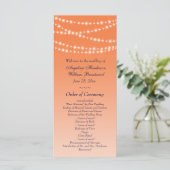 Celosia Orange Twinkle Lights Hochzeitsprogramm Programm (Stehend Vorderseite)