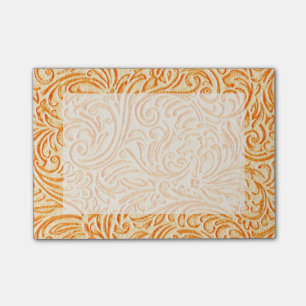 Celosia Orange Vintage-Rocken-Ornament Grafikdesig Post-it Klebezettel