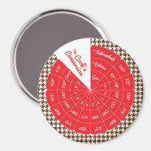 Celsius bis Fahrenheit Umrechnungstabelle Magnet (Vorderseite/Rückseite)