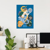 Celtic "A" für Aquarius Mermaid Poster (Heimbüro)