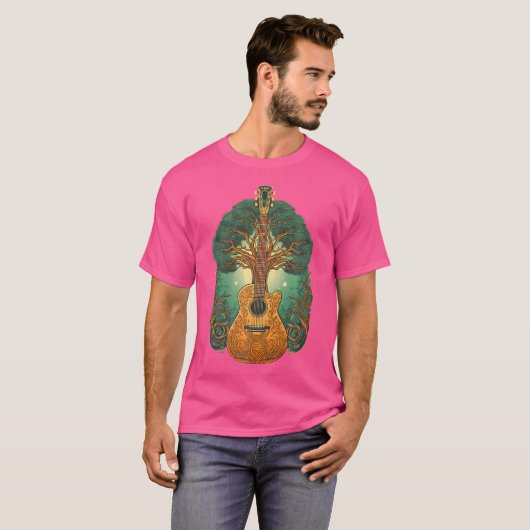 Celtic Acoustic Gitarre Tree of Life Gitarre Shirt (Vorne ganz)