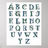 Celtic Alphabet print Poster (Vorne)