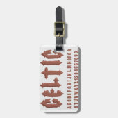 Celtic Alphabet Schriftart Gepäckanhänger (Vorderseite vertikal)