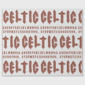Celtic Alphabet Schriftart Geschenkpapier (Flach)