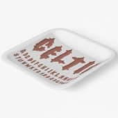 Celtic Alphabet Schriftart Pappteller (Gewinkelt)