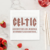Celtic Alphabet Schriftart Serviette (Beispiel)
