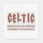 Celtic Alphabet Schriftart Serviette (Vorderseite)
