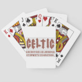 Celtic Alphabet Schriftart Spielkarten (Rückseite)