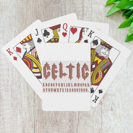 Celtic Alphabet Schriftart Spielkarten