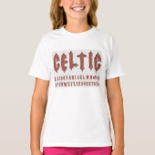 Celtic Alphabet Schriftart T-Shirt (Vorderseite)