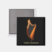Celtic American Harp Magnet (Vorderseite/Rückseite)