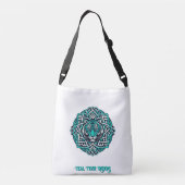 Celtic Aquamarin Tiger Tragetaschen Mit Langen Trägern (Rückseite)