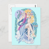 Celtic Aquarius Postkarte (Vorne/Hinten)