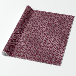 Celtic Arabesque marokkanischer Maroon Burgundy Si Geschenkpapier