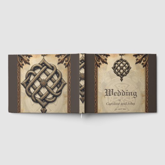 Celtic art and floral splendor in warm tones. gästebuch (Voll)