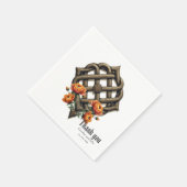 Celtic art and floral splendor in warm tones.  serviette (Ecke)