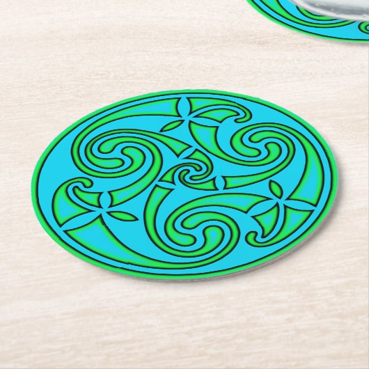 Celtic Art & Design Paper Coasters Runder Pappuntersetzer (Angewinkelt)