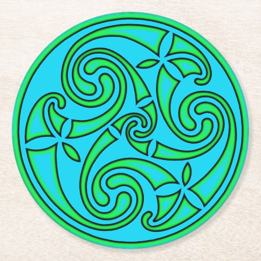 Celtic Art & Design Paper Coasters Runder Pappuntersetzer (Vorderseite)
