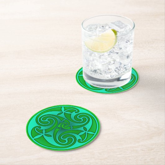 Celtic Art & Design Paper Coasters Runder Pappuntersetzer (Vor Ort)