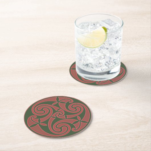 Celtic Art & Design Paper Coasters Runder Pappuntersetzer (Vor Ort)