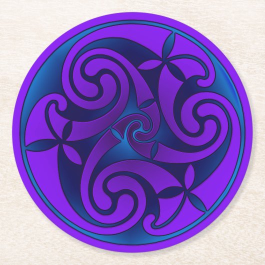 Celtic Art & Design Paper Coasters Runder Pappuntersetzer (Vorderseite)