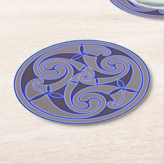 Celtic Art & Design Paper Coasters Runder Pappuntersetzer (Angewinkelt)