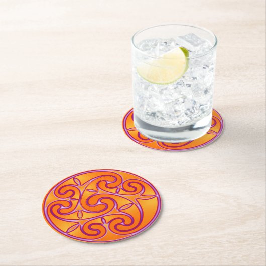 Celtic Art & Design Paper Coasters Runder Pappuntersetzer (Vor Ort)