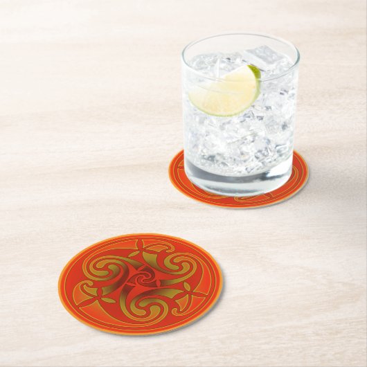 Celtic Art & Design Paper Coasters Runder Pappuntersetzer (Vor Ort)