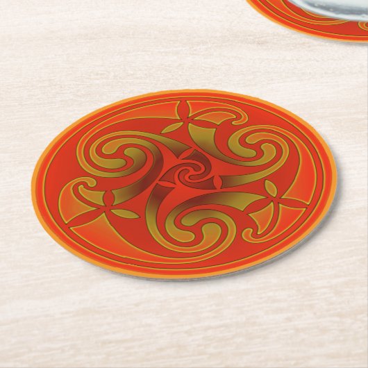 Celtic Art & Design Paper Coasters Runder Pappuntersetzer (Angewinkelt)
