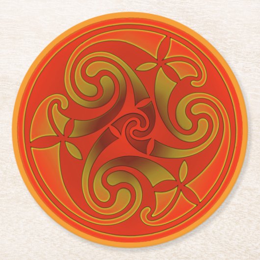 Celtic Art & Design Paper Coasters Runder Pappuntersetzer (Vorderseite)