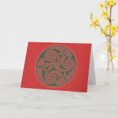 Celtic Art Spiral Design Karte (Gelbe Blume)