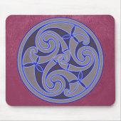 Celtic Art Spiral Design Mouse Mat Mousepad (Vorne)
