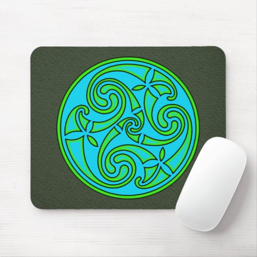Celtic Art Spiral Design Mouse Mat Mousepad (Mit Mouse)