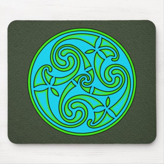 Celtic Art Spiral Design Mouse Mat Mousepad (Vorne)