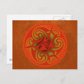 Celtic Art Spiral Design Postkarte (Vorne/Hinten)