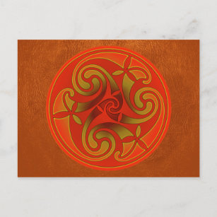 Celtic Art Spiral Design Postkarte
