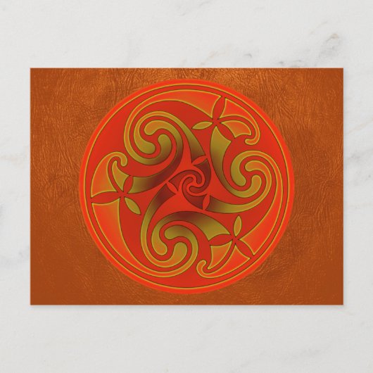 Celtic Art Spiral Design Postkarte (Vorderseite)