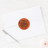 Celtic Art Spiral Design Runder Aufkleber (Umschlag)
