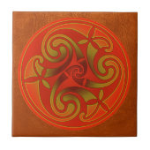 Celtic Art Spiral Design Tile Fliese (Vorderseite)