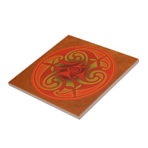 Celtic Art Spiral Design Tile Fliese