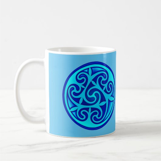 Celtic Art Spiraldesign Coffee Tasse (Links)