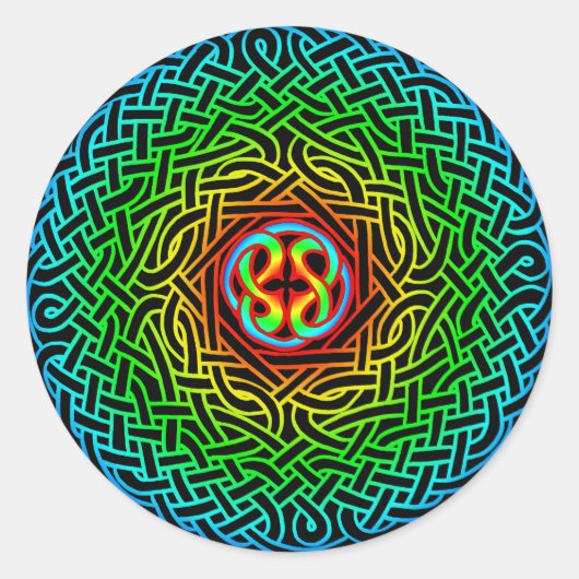 Celtic Artemus Knot Runder Aufkleber (Vorderseite)
