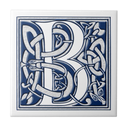 Celtic B Monogram Fliese (Vorderseite)