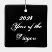 Celtic B&W Dragon Keramikornament (Rückseite)