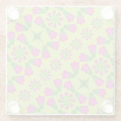 Celtic Bell Blume Mandala Green Glass Untersetzer (Rückseite)