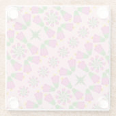 Celtic Bell Blume Mandala Pink Glass Untersetzer (Rückseite)