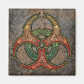 Celtic Biogefährdung Square Magnet (Vorne)